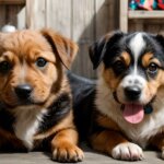 two cute puppies