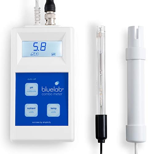 Bluelab METCOM Combo Meter for pH, Temperature, and Conductivity Measures, Easy Calibration