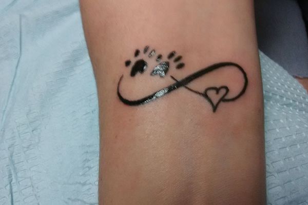 Lisa Clark's dog tattoo. 