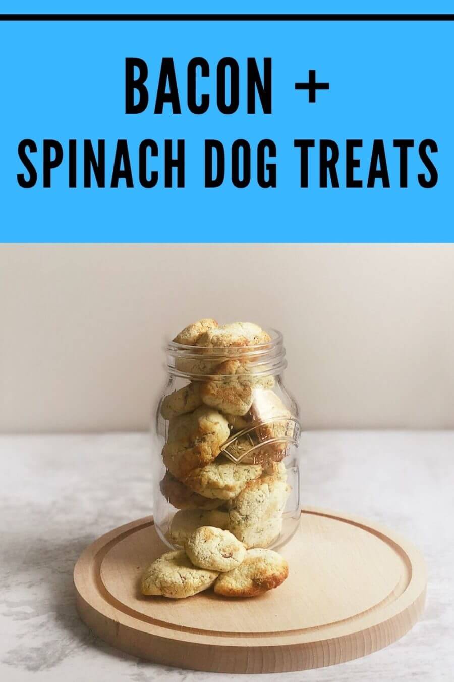 homemade bacon and spinach dog treats