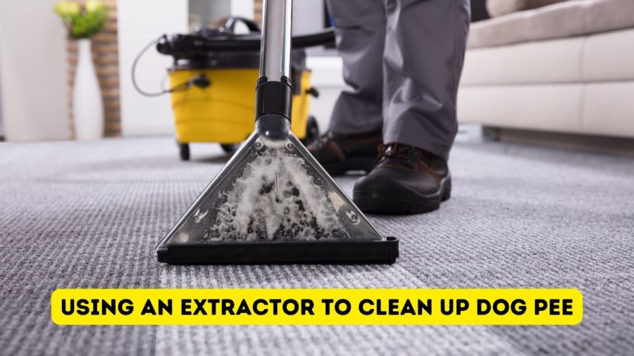 Using an extractor to remove urine from carpet