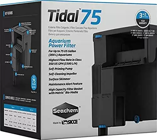 SeaChem HOB Power Filter Tidal Series, 75 Gallon