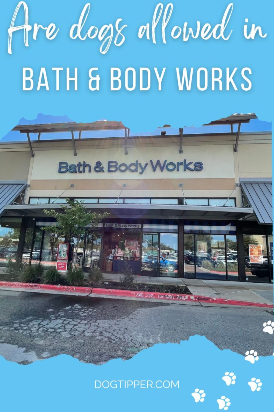 Are dogs allowed in Bath and Body Works stores?