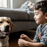 boy and dog