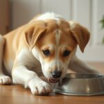 dog eating