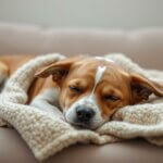 dog over blanket