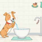 dog washing teeth
