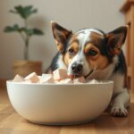 dog eating snacks