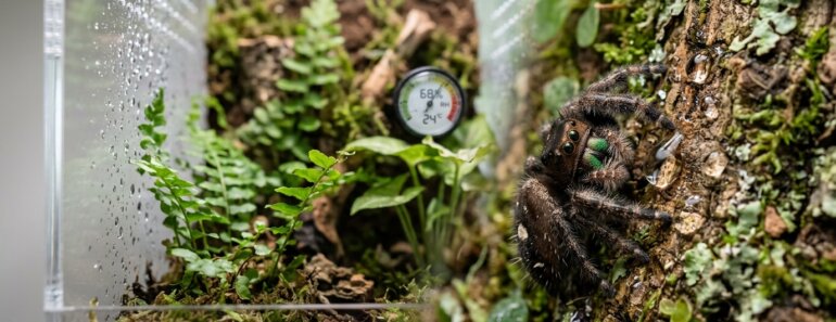 Jumping Spider Hydration: Water Droplets and Humidity Needs